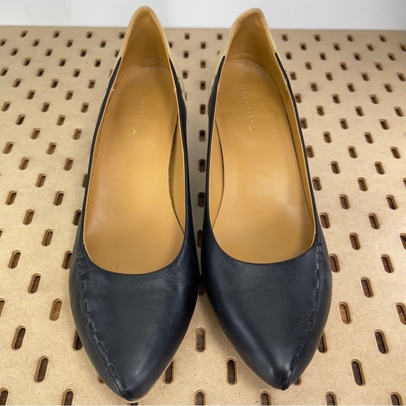 Terra Plana Women’s Leather Babydoll Stitched Stacked Heel Tan/ Black 40 US 9.5 - Picture 3 of 11